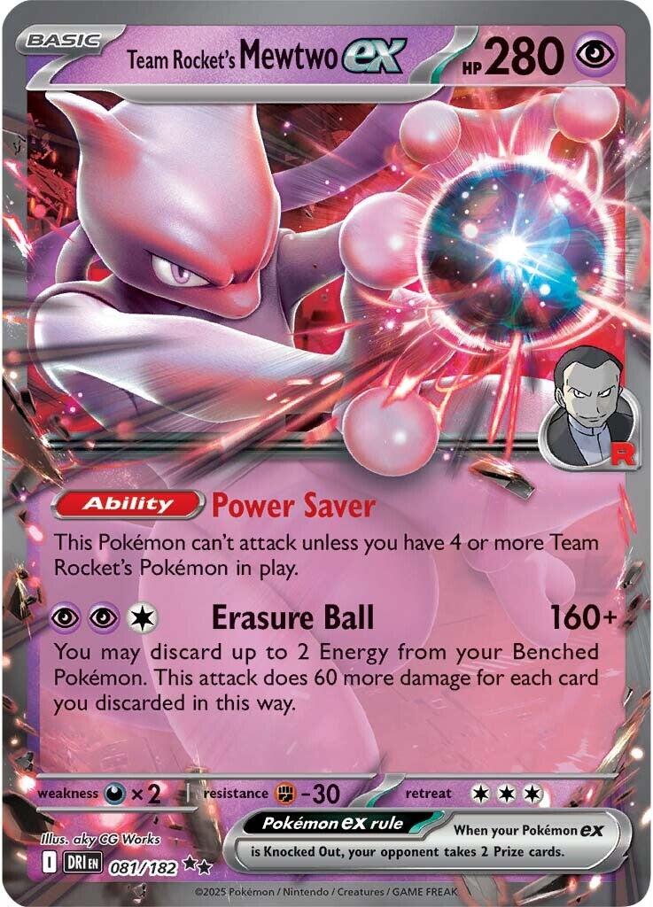 Team Rocket's Mewtwo ex (081/182) [Scarlet & Violet: Destined Rivals] | Card Merchant Takapuna