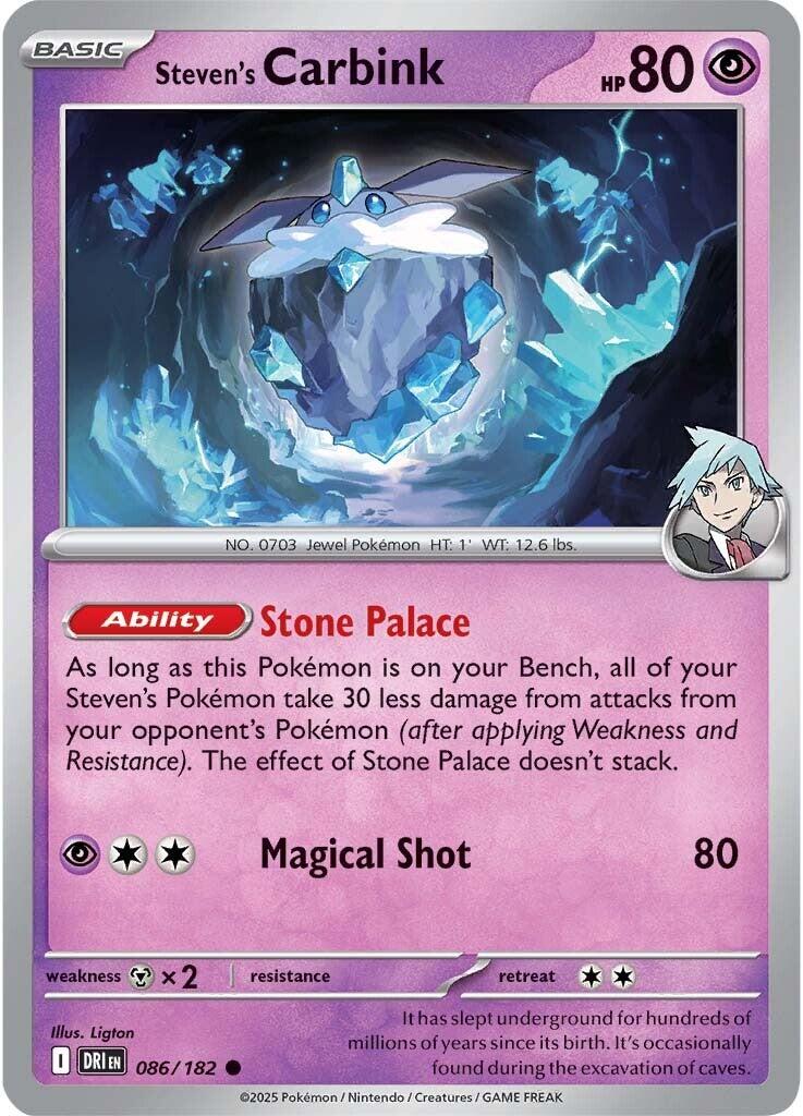 Steven's Carbink (086/182) [Scarlet & Violet: Destined Rivals] | Card Merchant Takapuna