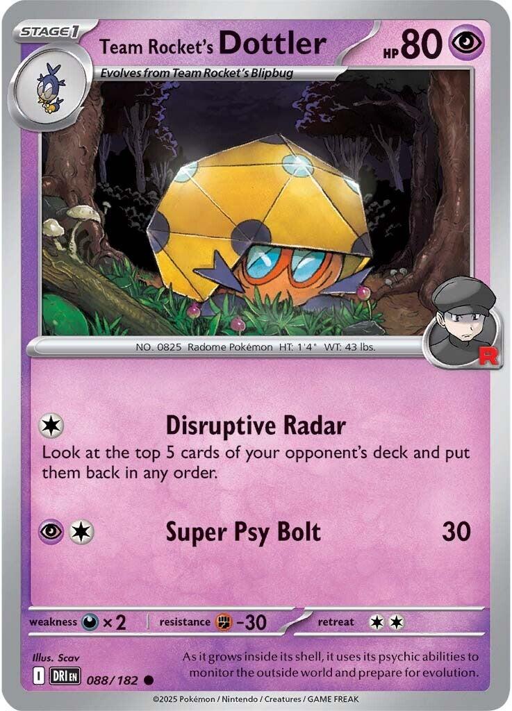 Team Rocket's Dottler (088/182) [Scarlet & Violet: Destined Rivals] | Card Merchant Takapuna