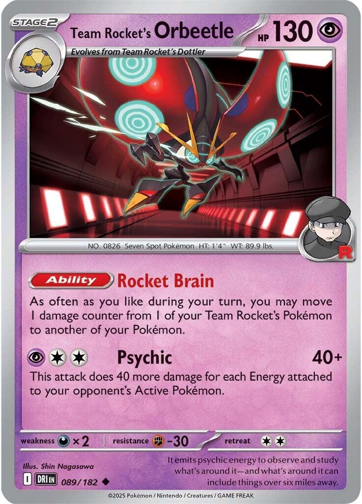 Team Rocket's Orbeetle (089/182) [Scarlet & Violet: Destined Rivals] | Card Merchant Takapuna