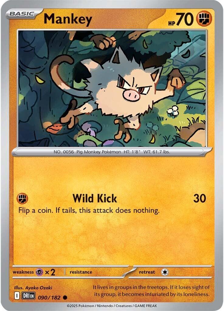 Mankey (090/182) [Scarlet & Violet: Destined Rivals] | Card Merchant Takapuna