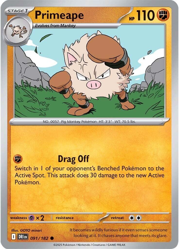 Primeape (091/182) [Scarlet & Violet: Destined Rivals] | Card Merchant Takapuna