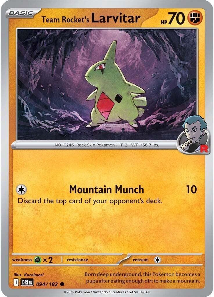 Team Rocket's Larvitar (094/182) [Scarlet & Violet: Destined Rivals] | Card Merchant Takapuna