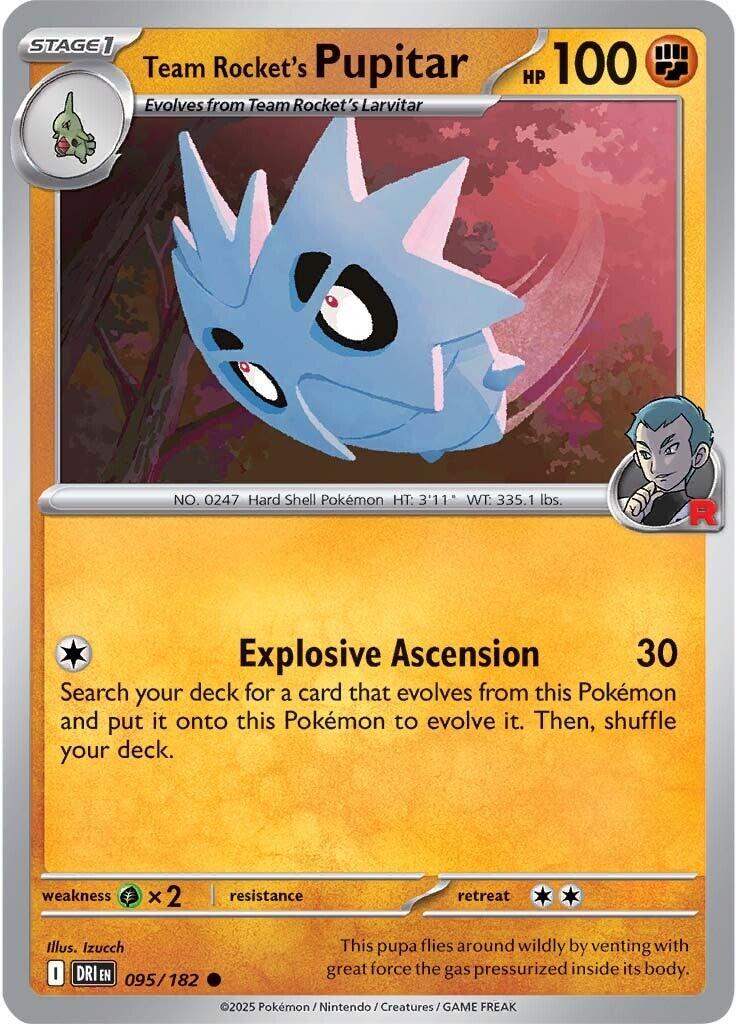 Team Rocket's Pupitar (095/182) [Scarlet & Violet: Destined Rivals] | Card Merchant Takapuna