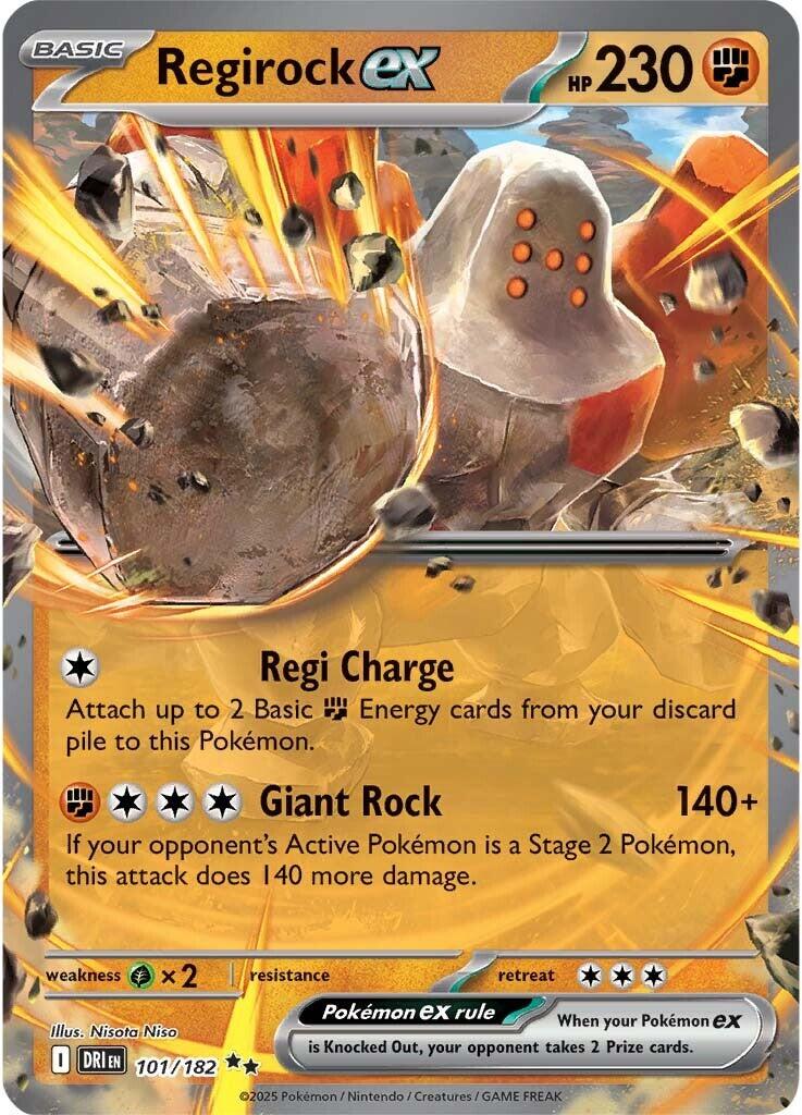 Regirock ex (101/182) [Scarlet & Violet: Destined Rivals] | Card Merchant Takapuna