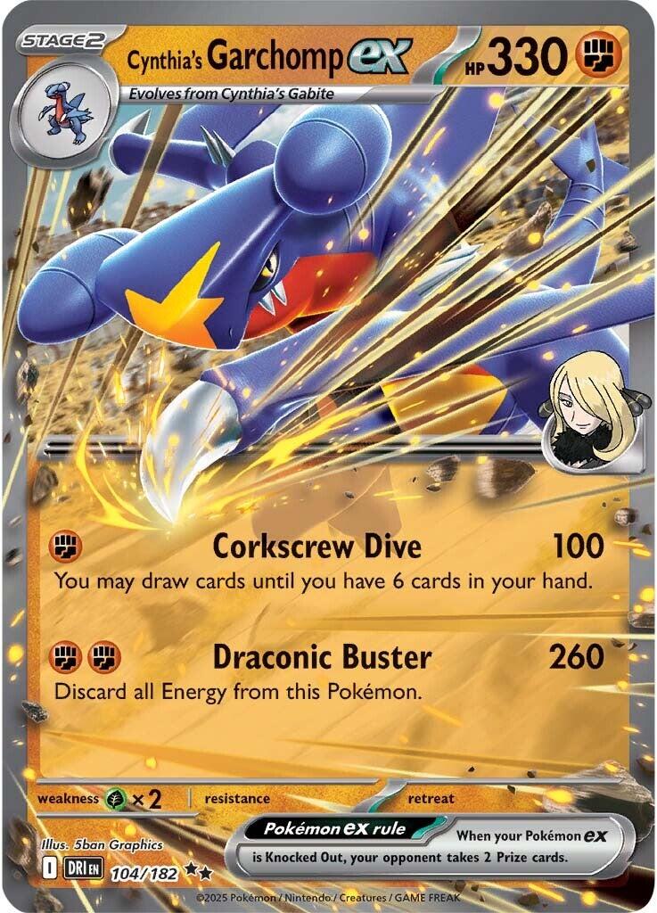 Cynthia's Garchomp ex (104/182) [Scarlet & Violet: Destined Rivals] | Card Merchant Takapuna