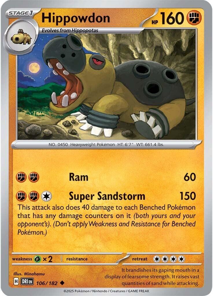 Hippowdon (106/182) [Scarlet & Violet: Destined Rivals] | Card Merchant Takapuna