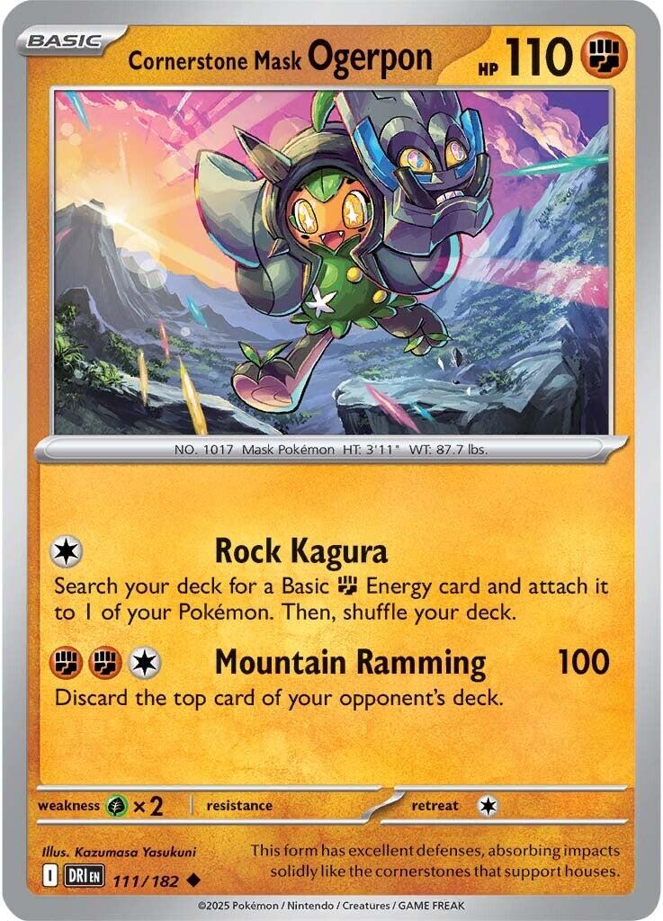 Cornerstone Mask Ogerpon (111/182) [Scarlet & Violet: Destined Rivals] | Card Merchant Takapuna