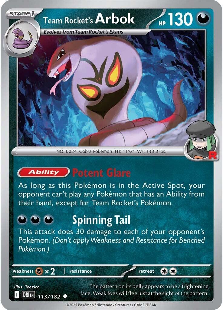 Team Rocket's Arbok (113/182) [Scarlet & Violet: Destined Rivals] | Card Merchant Takapuna