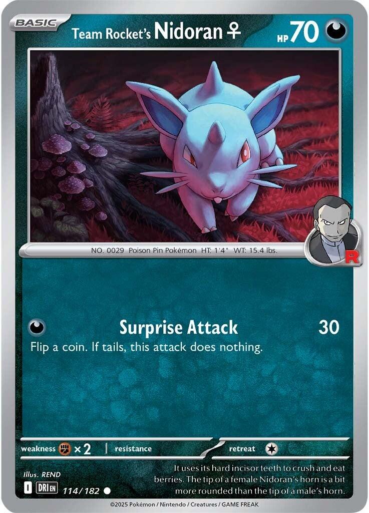 Team Rocket's Nidoran (114/182) [Scarlet & Violet: Destined Rivals] | Card Merchant Takapuna