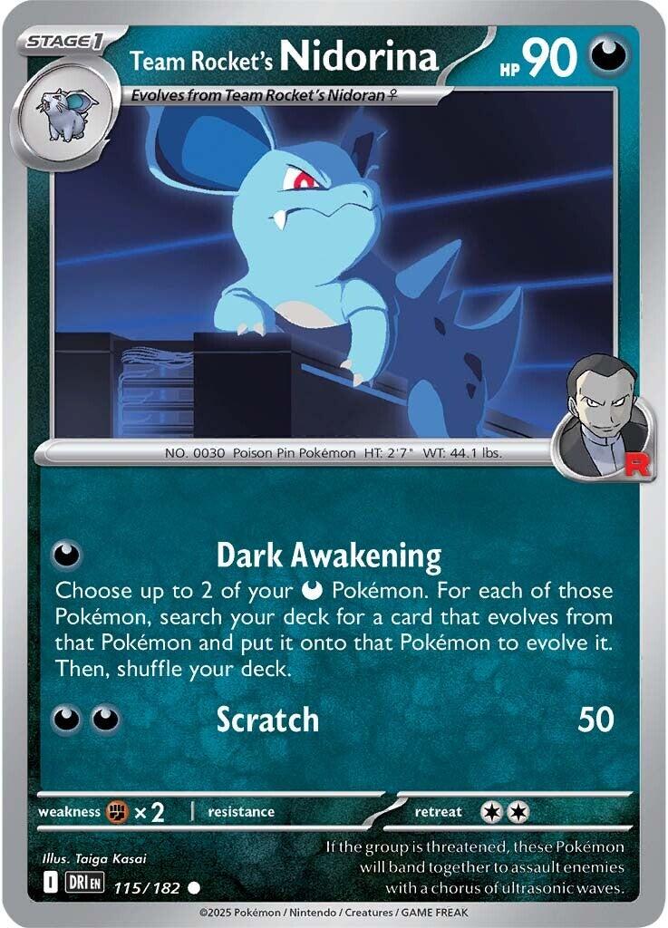 Team Rocket's Nidorina (115/182) [Scarlet & Violet: Destined Rivals] | Card Merchant Takapuna