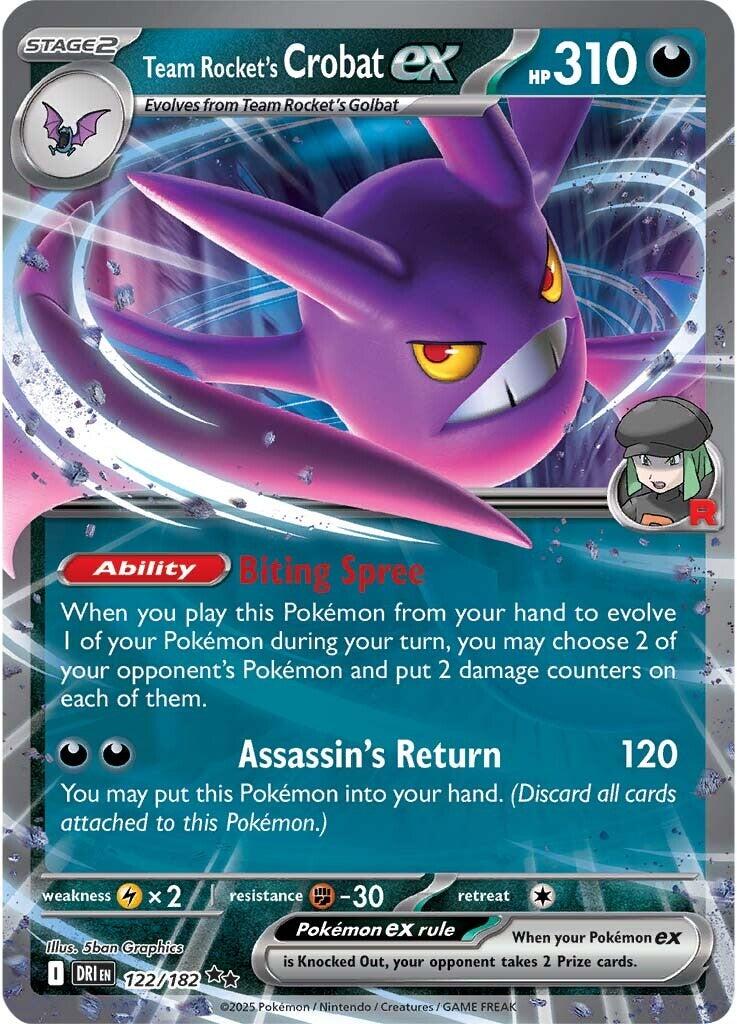 Team Rocket's Crobat ex (122/182) [Scarlet & Violet: Destined Rivals] | Card Merchant Takapuna