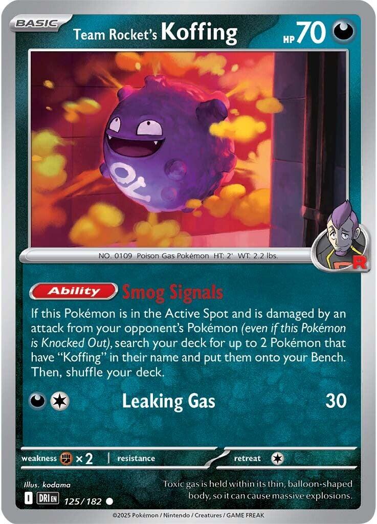 Team Rocket's Koffing (125/182) [Scarlet & Violet: Destined Rivals] | Card Merchant Takapuna