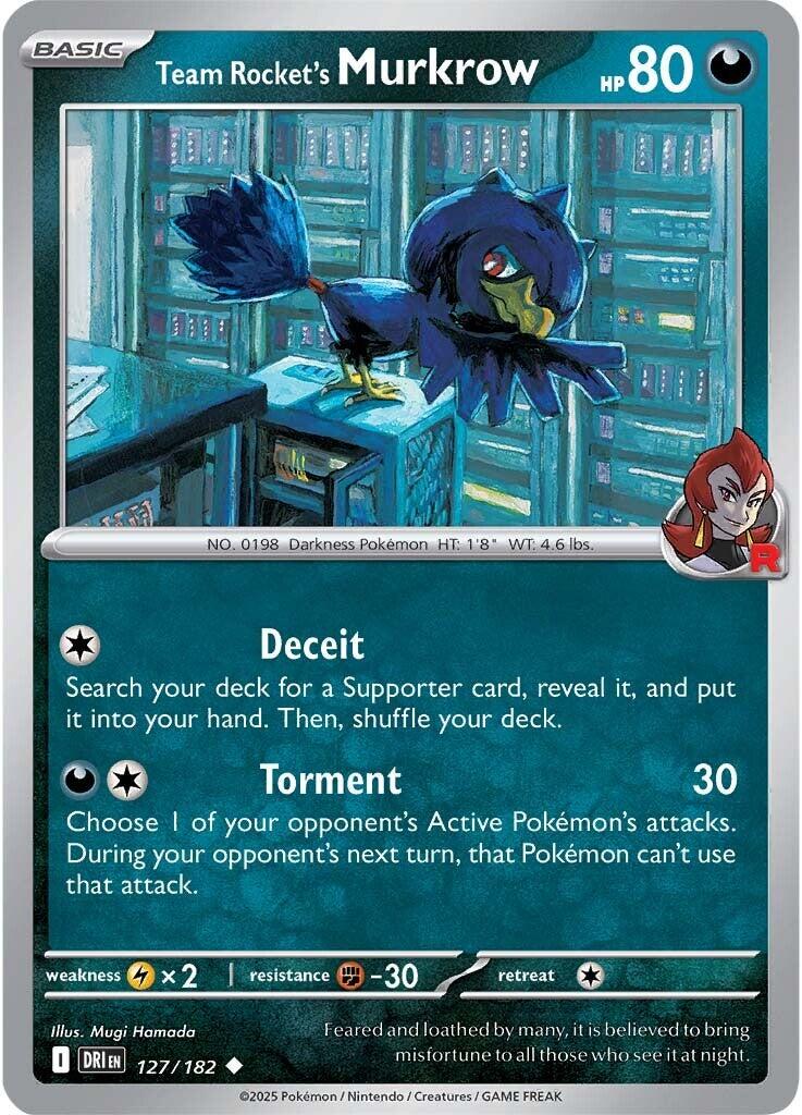 Team Rocket's Murkrow (127/182) [Scarlet & Violet: Destined Rivals] | Card Merchant Takapuna