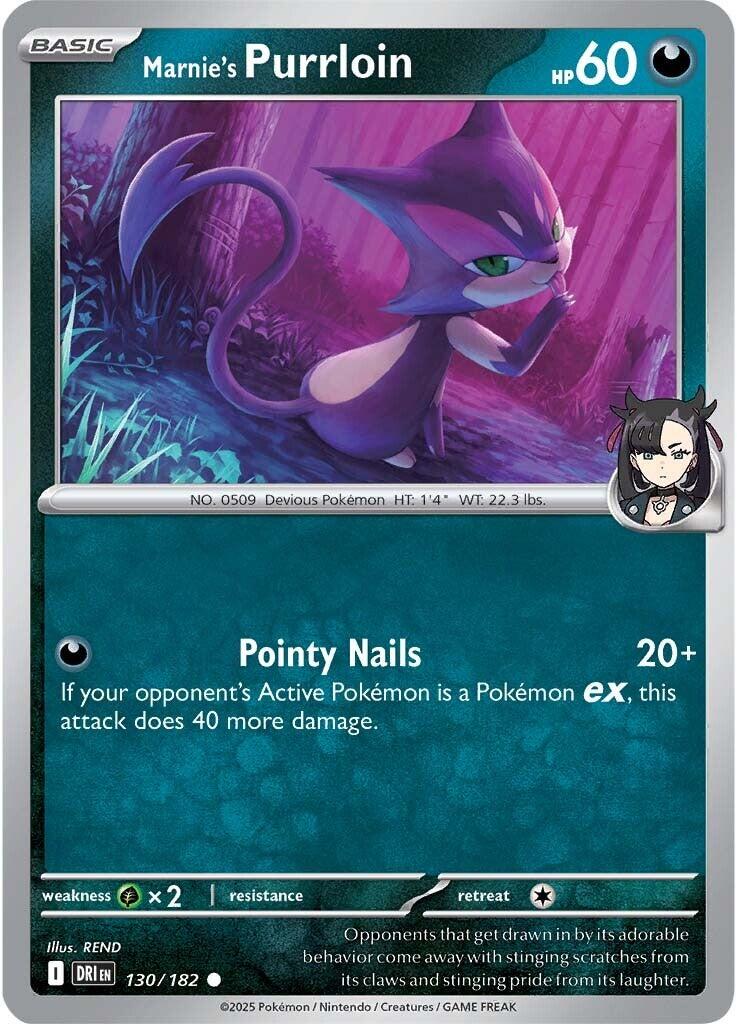 Marnie's Purrloin (130/182) [Scarlet & Violet: Destined Rivals] | Card Merchant Takapuna