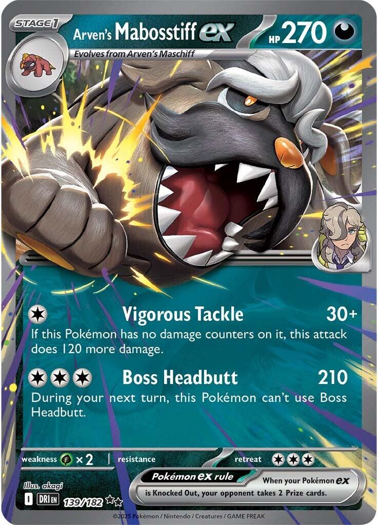 Arven's Mabosstiff ex (139/182) [Scarlet & Violet: Destined Rivals] | Card Merchant Takapuna