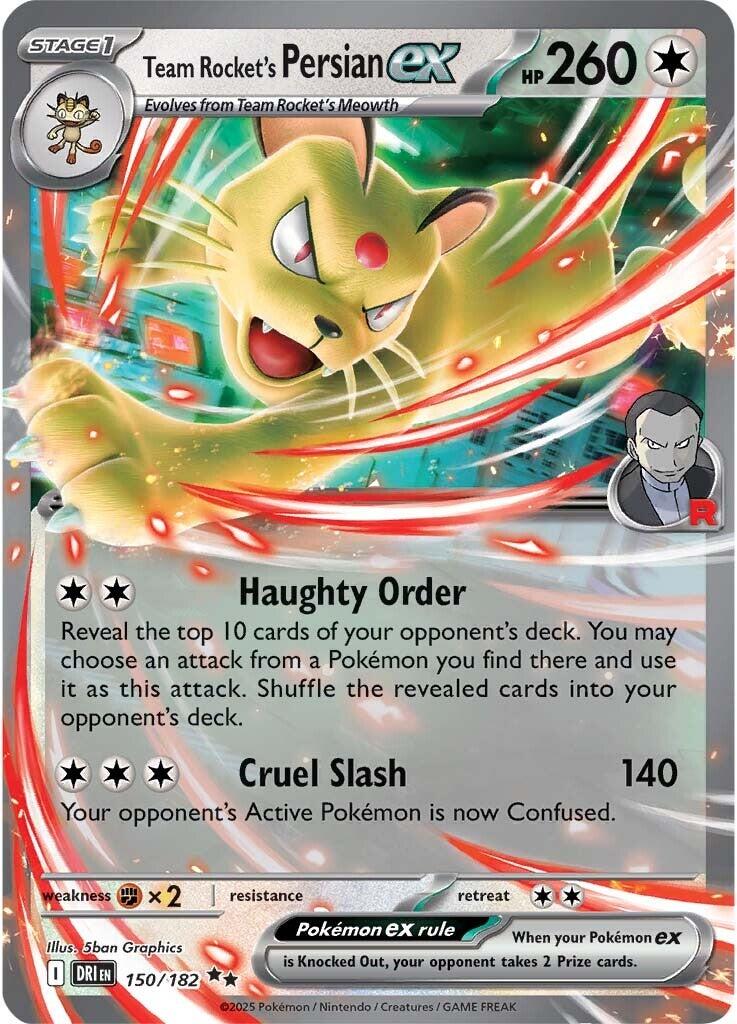 Team Rocket's Persian ex (150/182) [Scarlet & Violet: Destined Rivals] | Card Merchant Takapuna