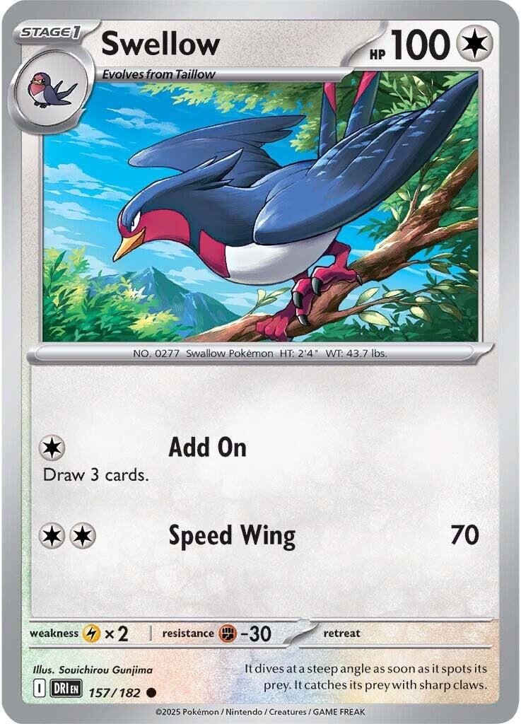 Swellow (157/182) [Scarlet & Violet: Destined Rivals] | Card Merchant Takapuna