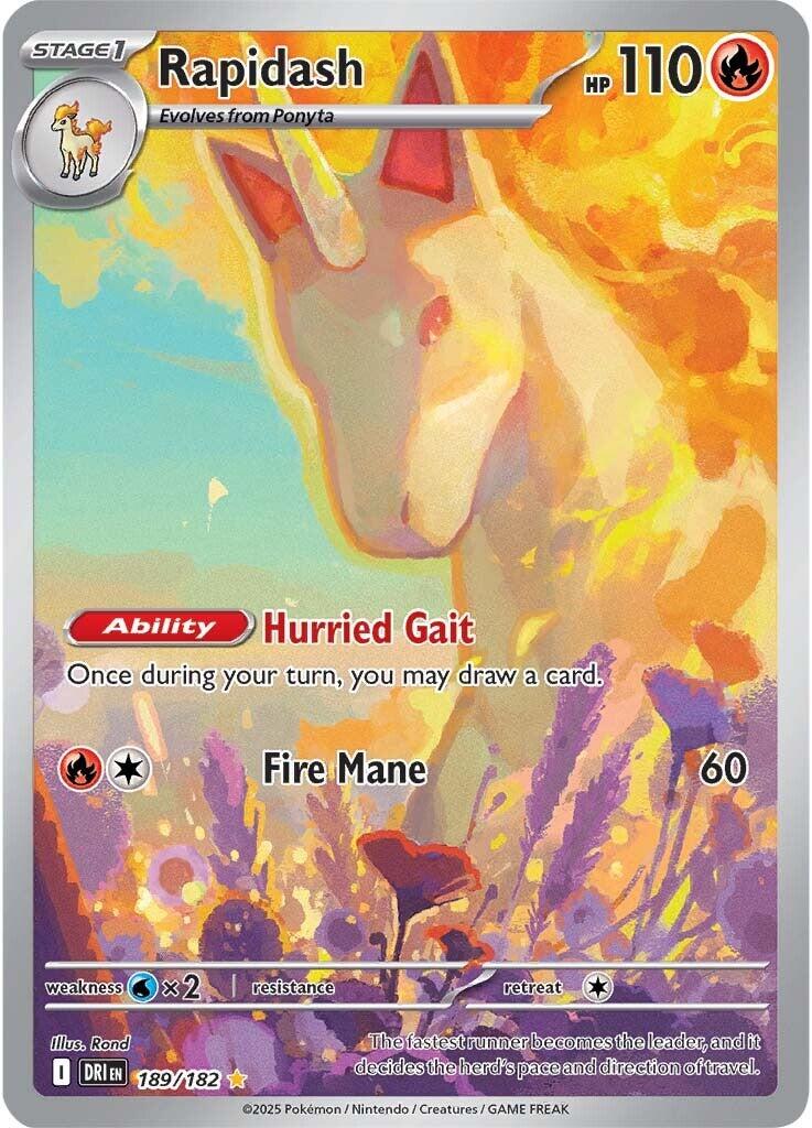 Rapidash (189/182) [Scarlet & Violet: Destined Rivals] | Card Merchant Takapuna