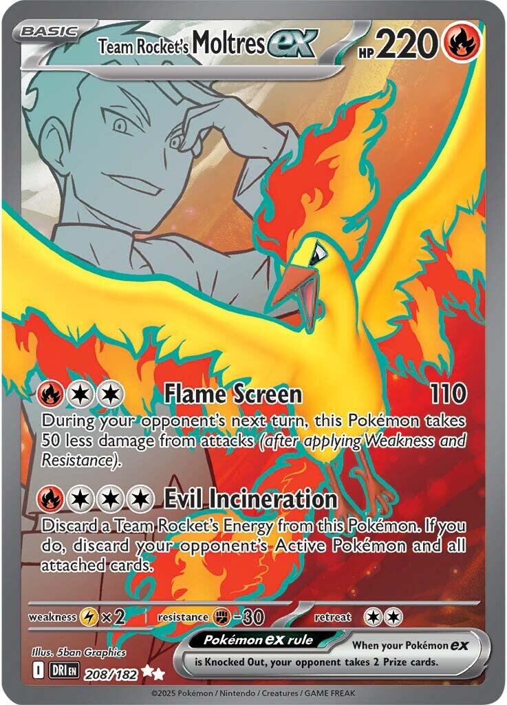 Team Rocket's Moltres ex (208/182) [Scarlet & Violet: Destined Rivals] | Card Merchant Takapuna