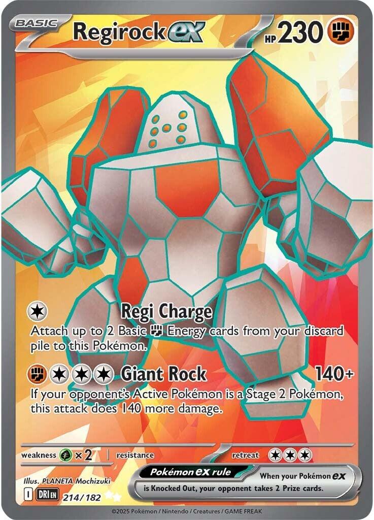 Regirock ex (214/182) [Scarlet & Violet: Destined Rivals] | Card Merchant Takapuna
