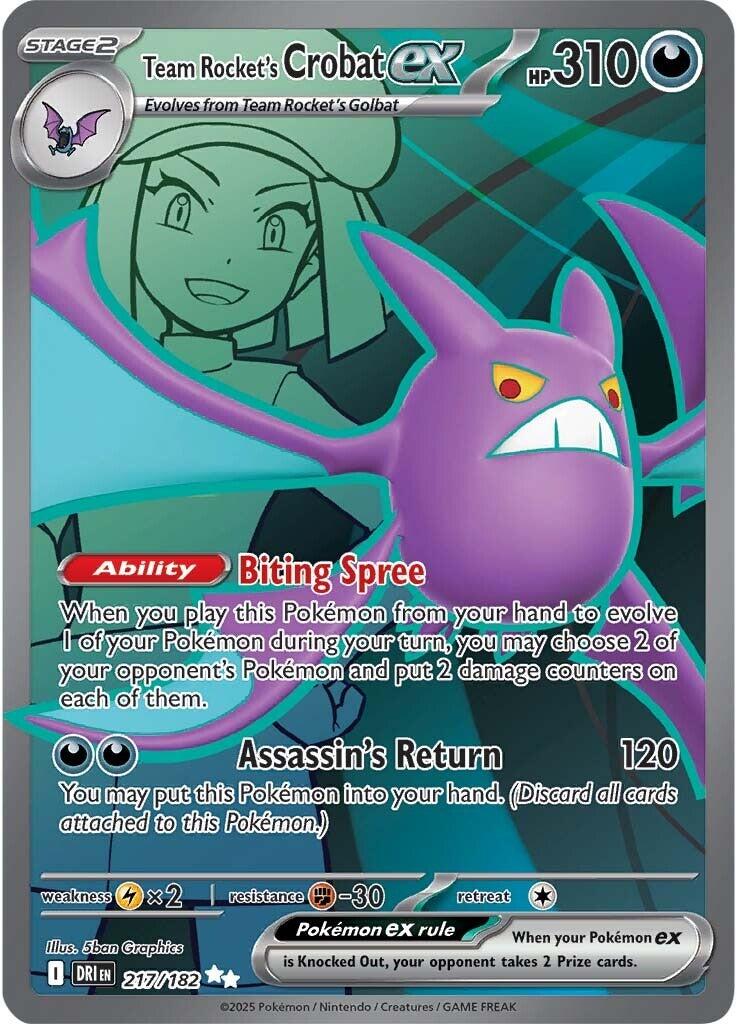 Team Rocket's Crobat ex (217/182) [Scarlet & Violet: Destined Rivals] | Card Merchant Takapuna