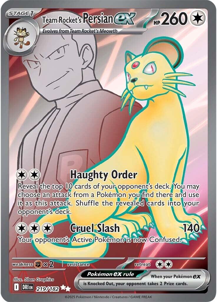 Team Rocket's Persian ex (219/182) [Scarlet & Violet: Destined Rivals] | Card Merchant Takapuna
