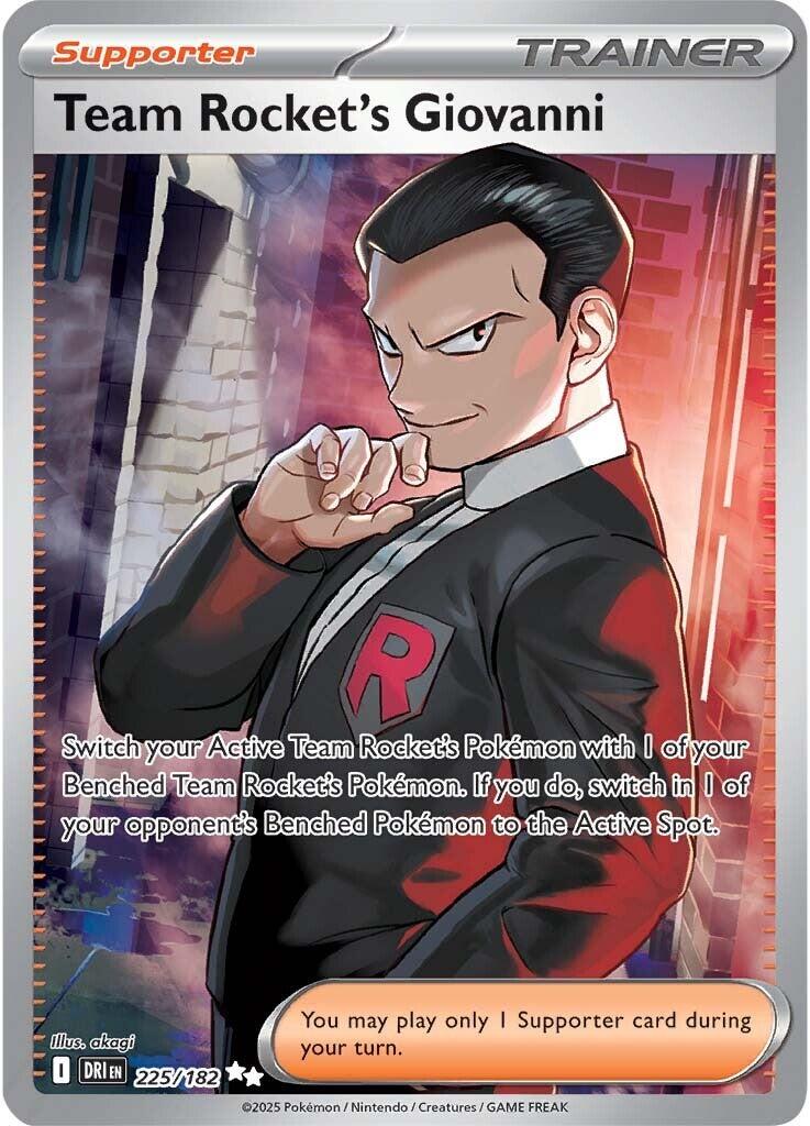 Team Rocket's Giovanni (225/182) [Scarlet & Violet: Destined Rivals] | Card Merchant Takapuna