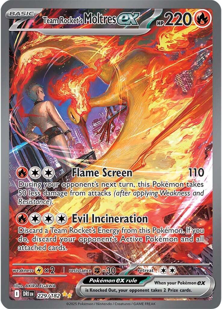 Team Rocket's Moltres ex (229/182) [Scarlet & Violet: Destined Rivals] | Card Merchant Takapuna