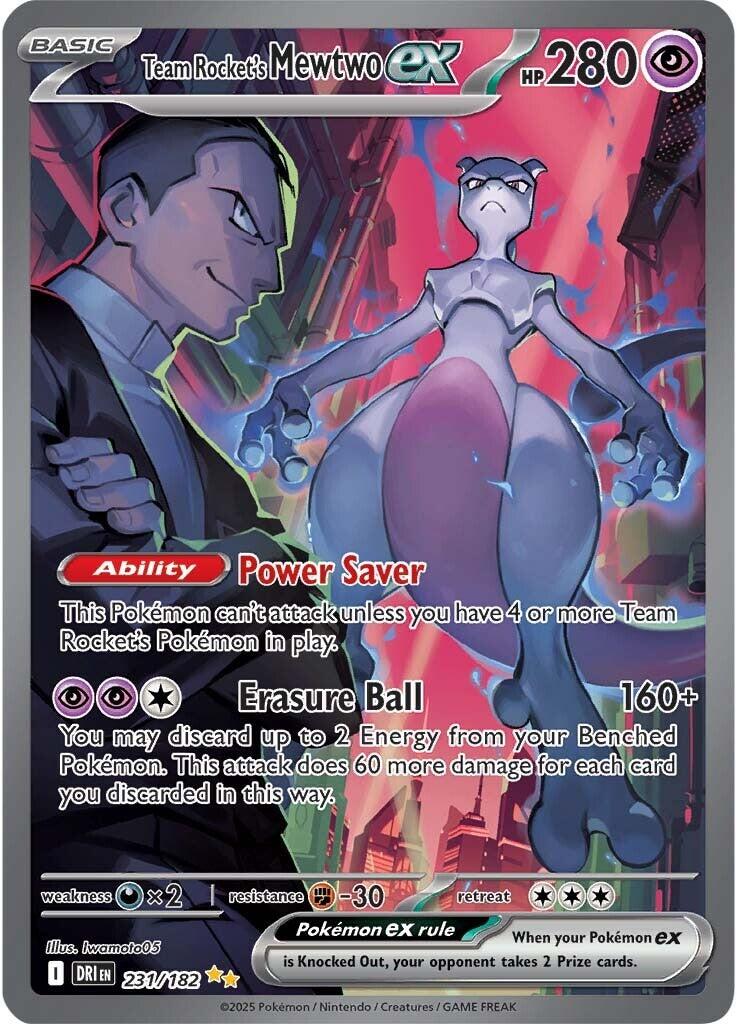 Team Rocket's Mewtwo ex (231/182) [Scarlet & Violet: Destined Rivals] | Card Merchant Takapuna