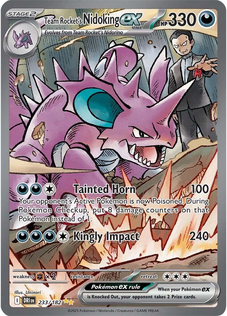 Team Rocket's Nidoking ex (233/182) [Scarlet & Violet: Destined Rivals] | Card Merchant Takapuna