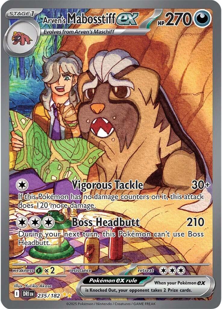 Arven's Mabosstiff ex (235/182) [Scarlet & Violet: Destined Rivals] | Card Merchant Takapuna