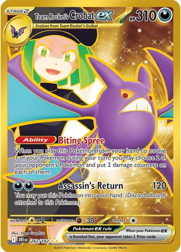 Team Rocket's Crobat ex (242/182) [Scarlet & Violet: Destined Rivals] | Card Merchant Takapuna