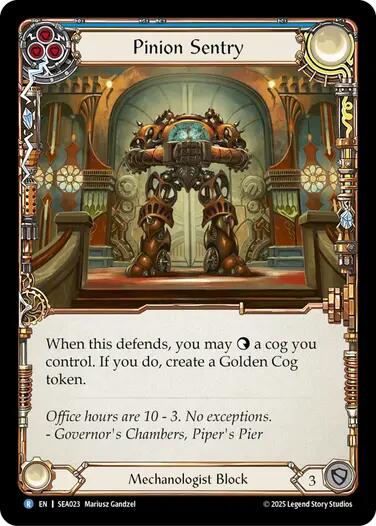Pinion Sentry [SEA023] (High Seas)  Rainbow Foil | Card Merchant Takapuna