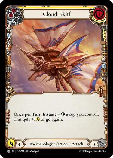 Cloud Skiff (Yellow) [SEA025] (High Seas)  Rainbow Foil | Card Merchant Takapuna