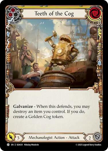 Teeth of the Cog (Yellow) [SEA031] (High Seas) | Card Merchant Takapuna