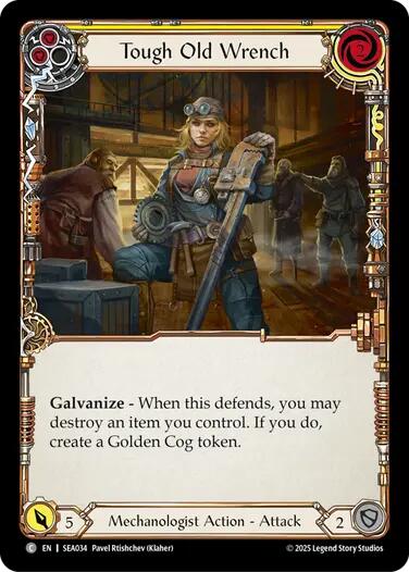 Tough Old Wrench (Yellow) [SEA034] (High Seas)  Rainbow Foil | Card Merchant Takapuna