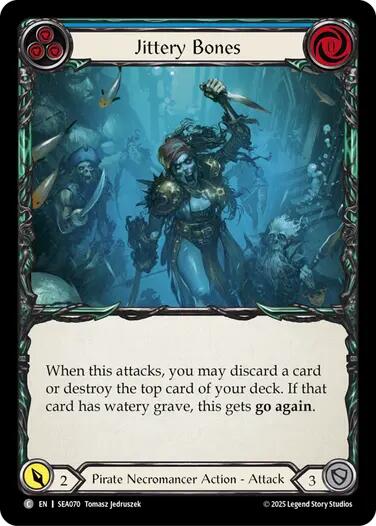 Jittery Bones (Blue) [SEA070] (High Seas)  Rainbow Foil | Card Merchant Takapuna