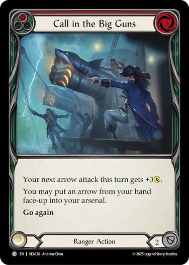 Call in the Big Guns (Red) [SEA120] (High Seas)  Rainbow Foil | Card Merchant Takapuna