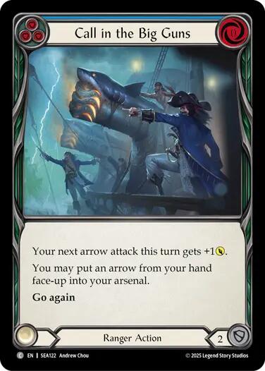 Call in the Big Guns (Blue) [SEA122] (High Seas)  Rainbow Foil | Card Merchant Takapuna