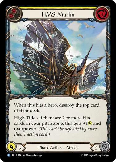 HMS Marlin [SEA136] (High Seas)  Rainbow Foil | Card Merchant Takapuna