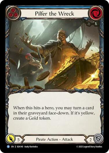 Pilfer the Wreck (Blue) [SEA140] (High Seas)  Rainbow Foil | Card Merchant Takapuna