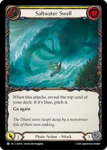 Saltwater Swell (Yellow) [SEA142] (High Seas) | Card Merchant Takapuna