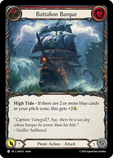 Battalion Barque (Red) [SEA152] (High Seas)  Rainbow Foil | Card Merchant Takapuna