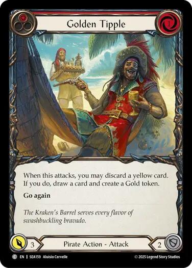 Golden Tipple (Red) [SEA159] (High Seas)  Rainbow Foil | Card Merchant Takapuna