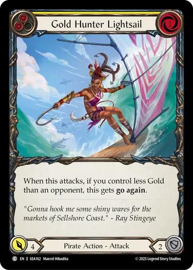Gold Hunter Lightsail [SEA162] (High Seas)  Rainbow Foil | Card Merchant Takapuna