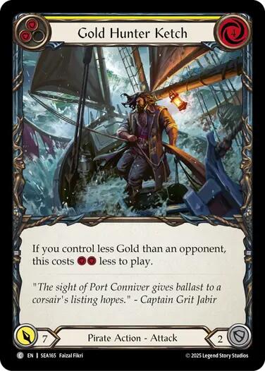 Gold Hunter Ketch [SEA165] (High Seas)  Rainbow Foil | Card Merchant Takapuna
