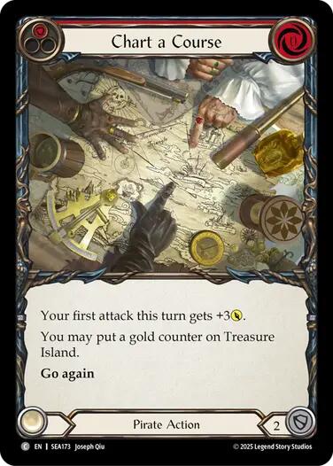 Chart a Course (Red) [SEA173] (High Seas)  Rainbow Foil | Card Merchant Takapuna