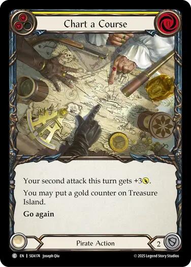Chart a Course (Yellow) [SEA174] (High Seas)  Rainbow Foil | Card Merchant Takapuna