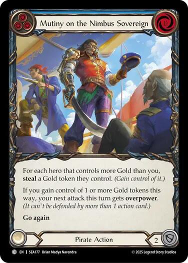 Mutiny on the Nimbus Sovereign [SEA177] (High Seas)  Rainbow Foil | Card Merchant Takapuna